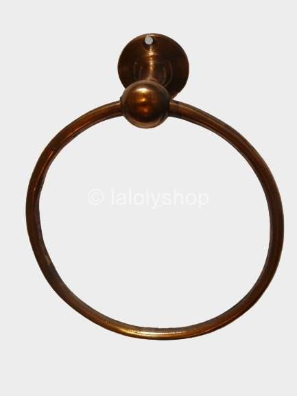 Porte serviettes anneau finition cuivre rouge, diamètre 20 cm